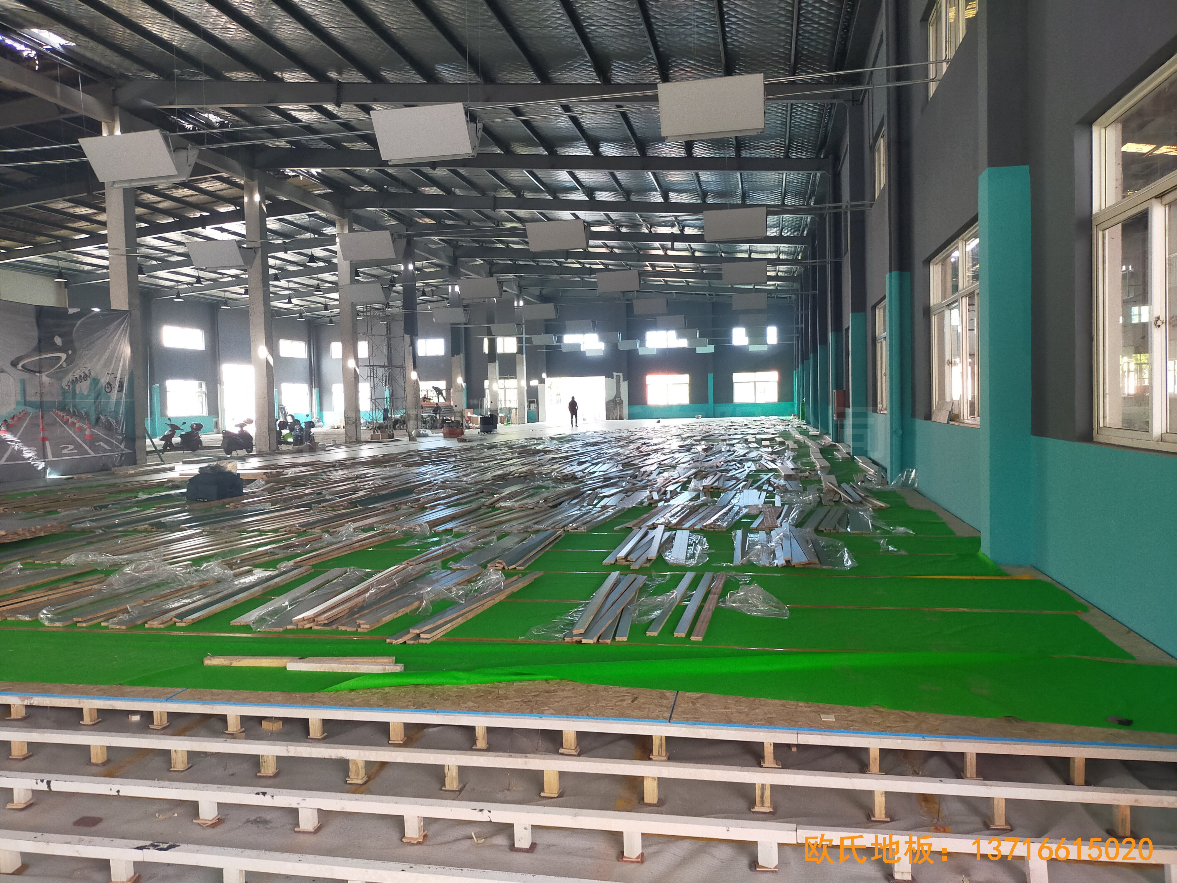 紹興柯橋群賢198文創園體育地板鋪設案例2